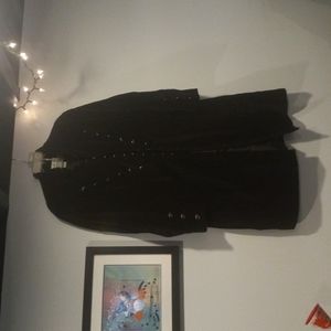 Size 16W Newport News Black Velvet Coat